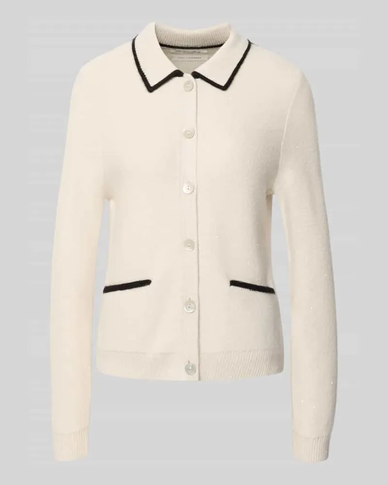 Christian Berg Regular Fit Cardigan aus Kaschmir-Mix Offwhite