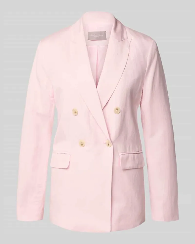 Christian Berg Regular Fit Blazer aus Leinen-Mix mit Viskose-Anteil Hellrosa