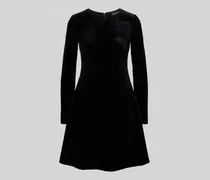 Minikleid aus Satin mit Rundhalsausschnitt