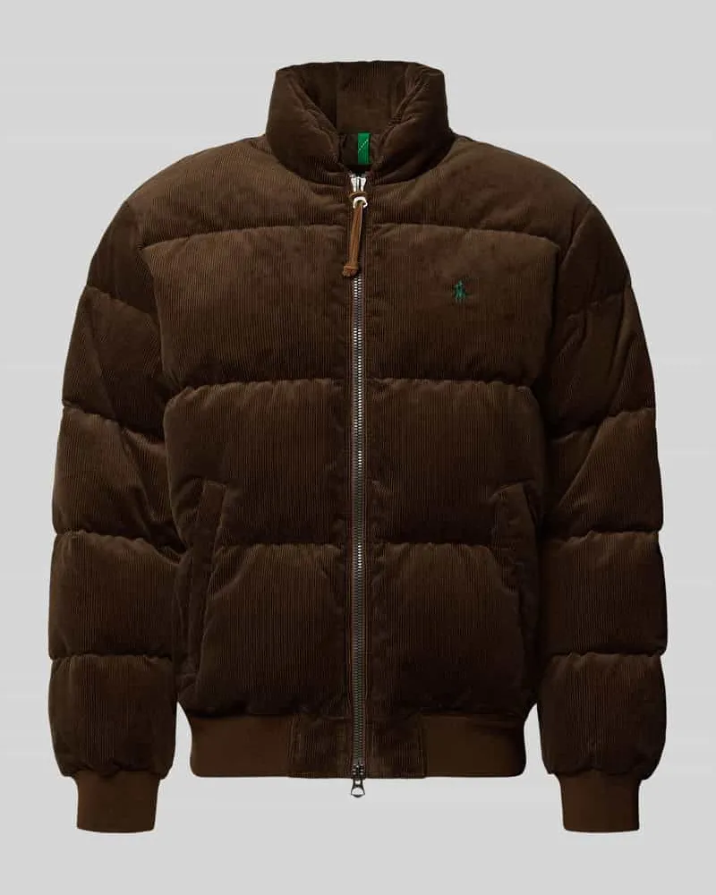 Ralph Lauren Regular Fit Bomberjacke aus reiner Baumwolle Mittelbraun