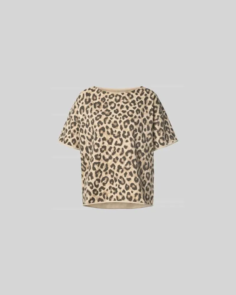 Juvia T-Shirt mit Allover-Animal-Print Sand