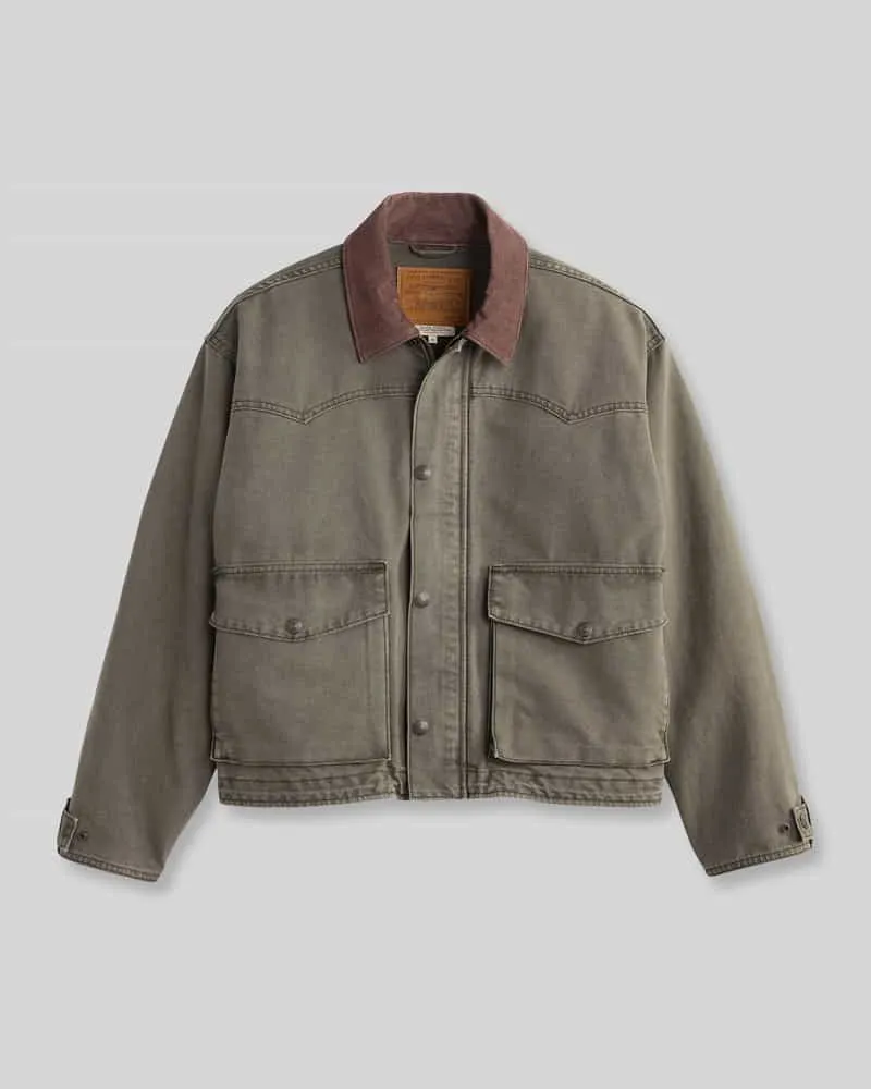 Levi's Relaxed Fit Jeansjacke aus reiner Baumwolle Modell 'HILLTOP Oliv