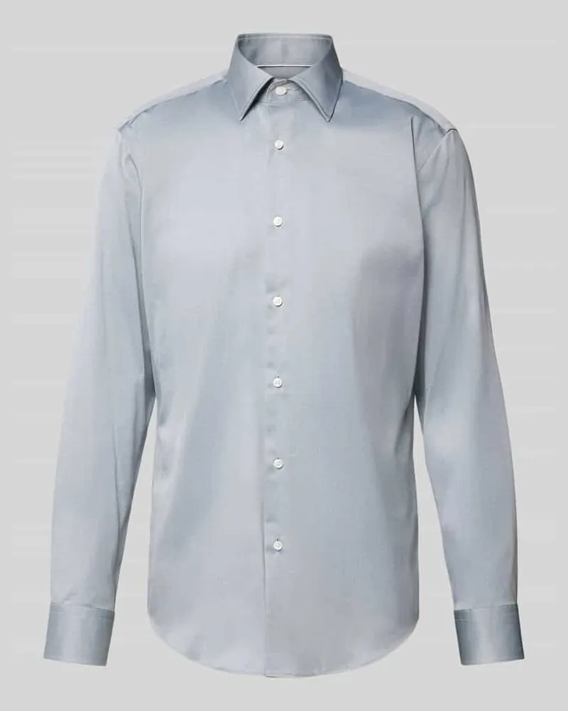 HUGO BOSS Regular Fit Businesshemd mit Kentkragen Gruen