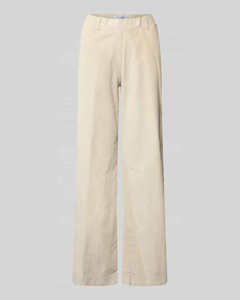 Brax Slim Fit Cordhose mit elastischem Bund Modell 'Pam Flared Ecru