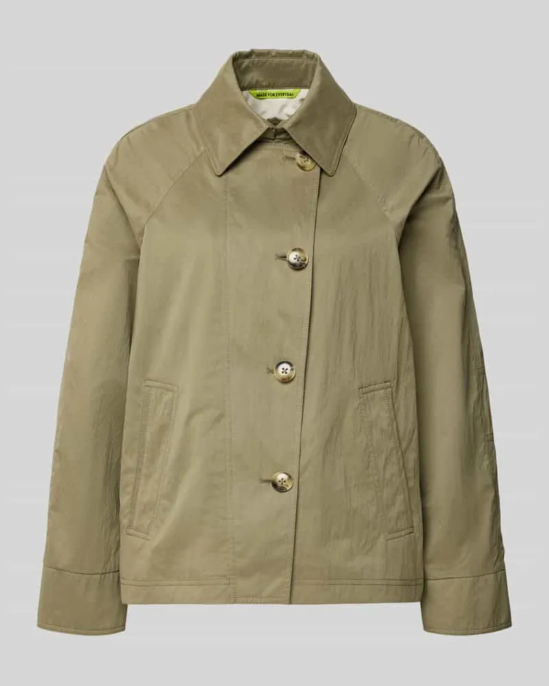 Fuchs Schmitt Jacke mit seitlichen Eingrifftaschen und Kentkragen Schilf