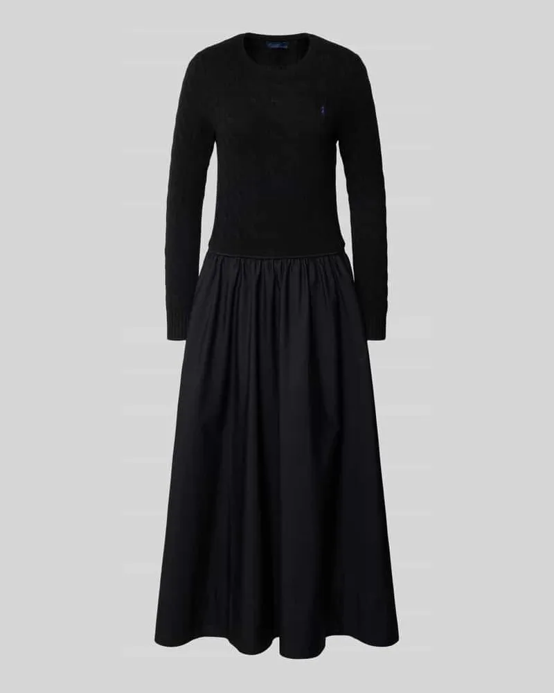 Ralph Lauren Tailliertes Midikleid aus Lanawoll-Mix mit Kaschmir-Anteil Black