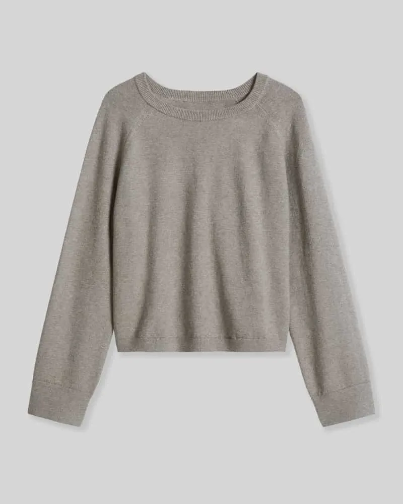 Marc O'Polo Pullover aus Baumwollmix mit Raglanärmeln Taupe
