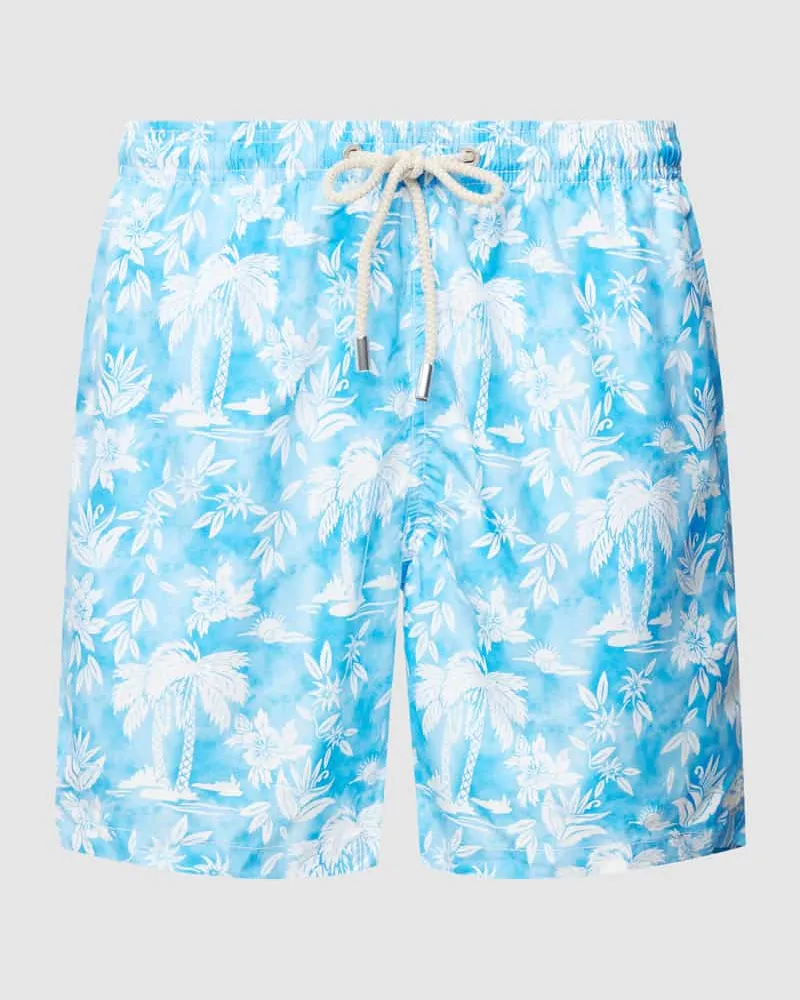 MC2 Saint Barth Badehose mit Allover-Print Modell 'LIGHTING Blau