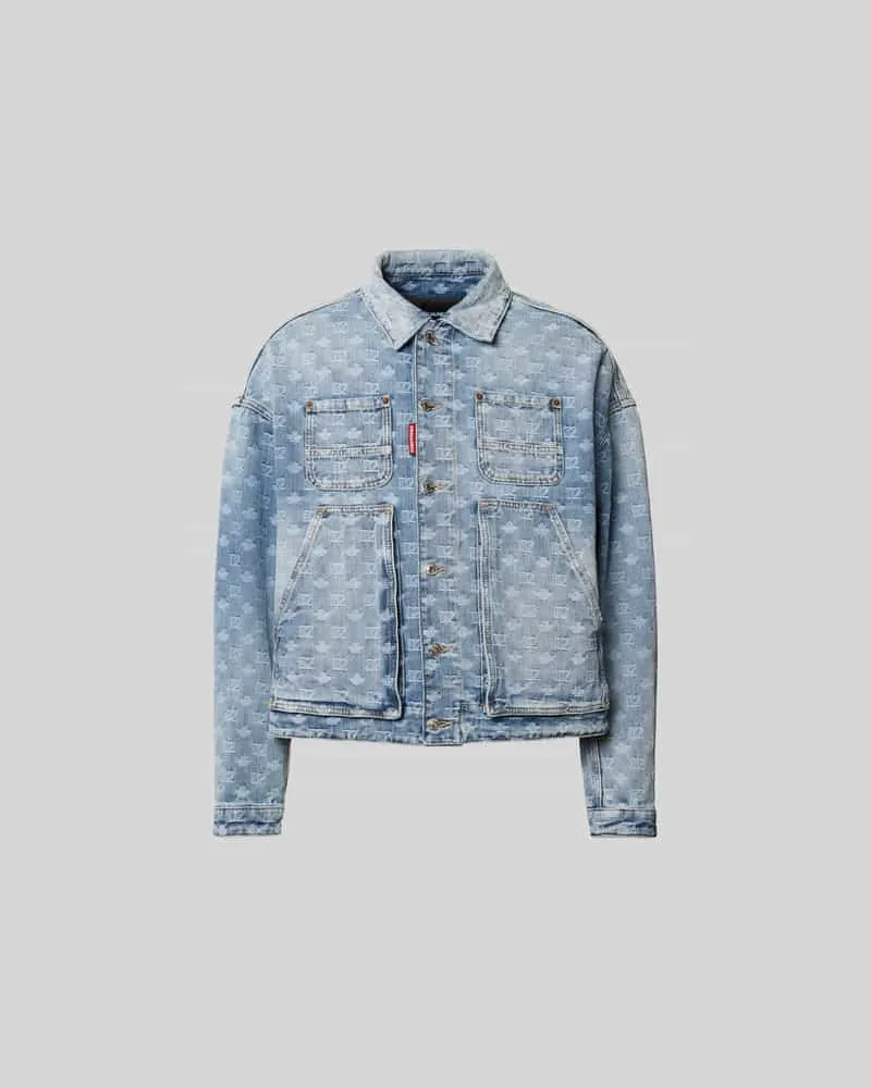 Dsquared2 Jeansjacke aus reiner Baumwolle Jeansblau