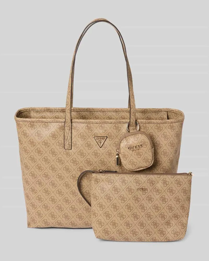 Guess Handtasche im Logo-Design Modell 'POWER PLAY II Hellbraun