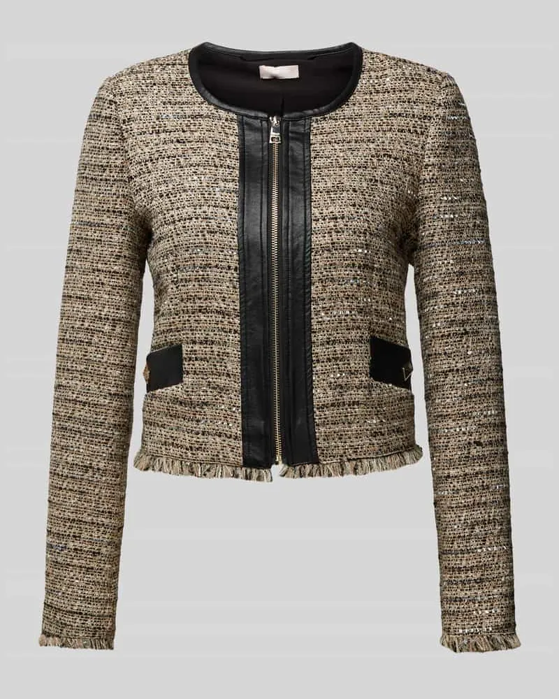 Liu Jo Regular Fit Blazer mit Eingrifftaschen Beige