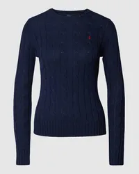 Ralph Lauren Strickpullover mit Label-Stitching Modell 'JULIANNA Marine