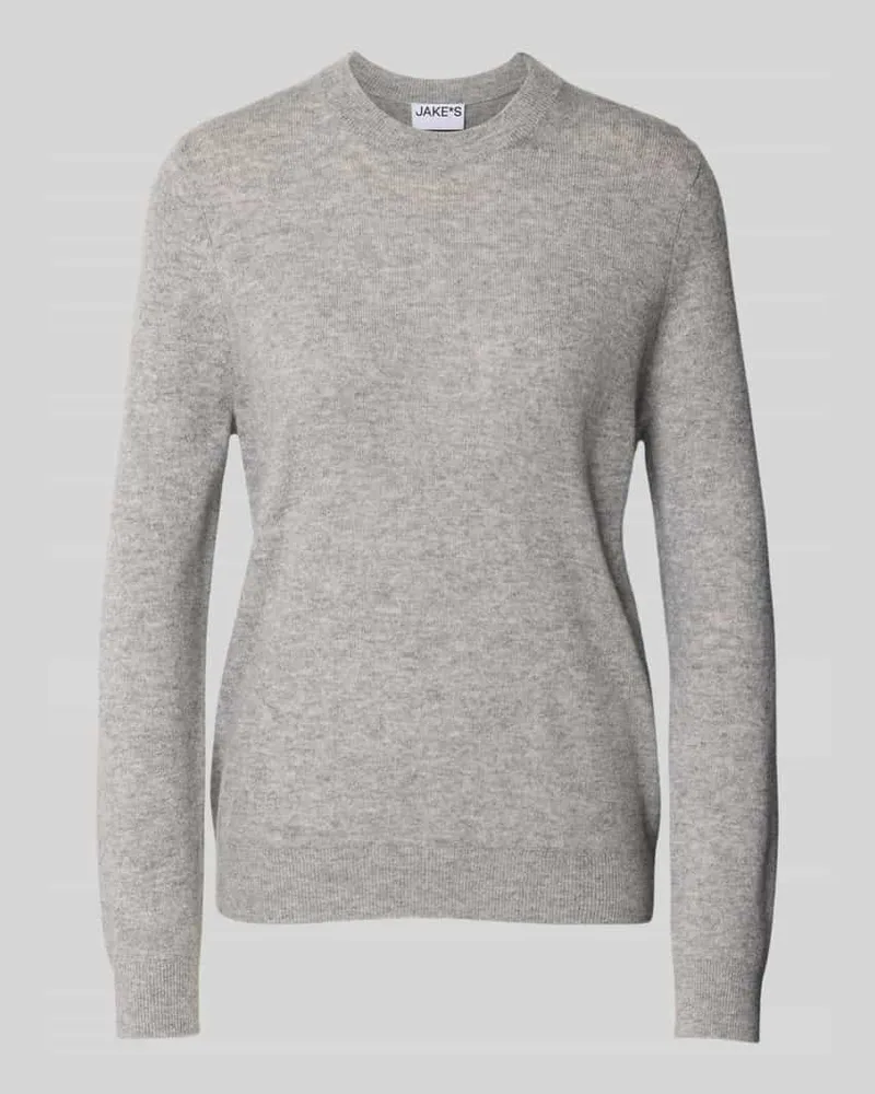 JAKE*S Strickpullover aus Kaschmir mit Rundhalsausschnitt Silber