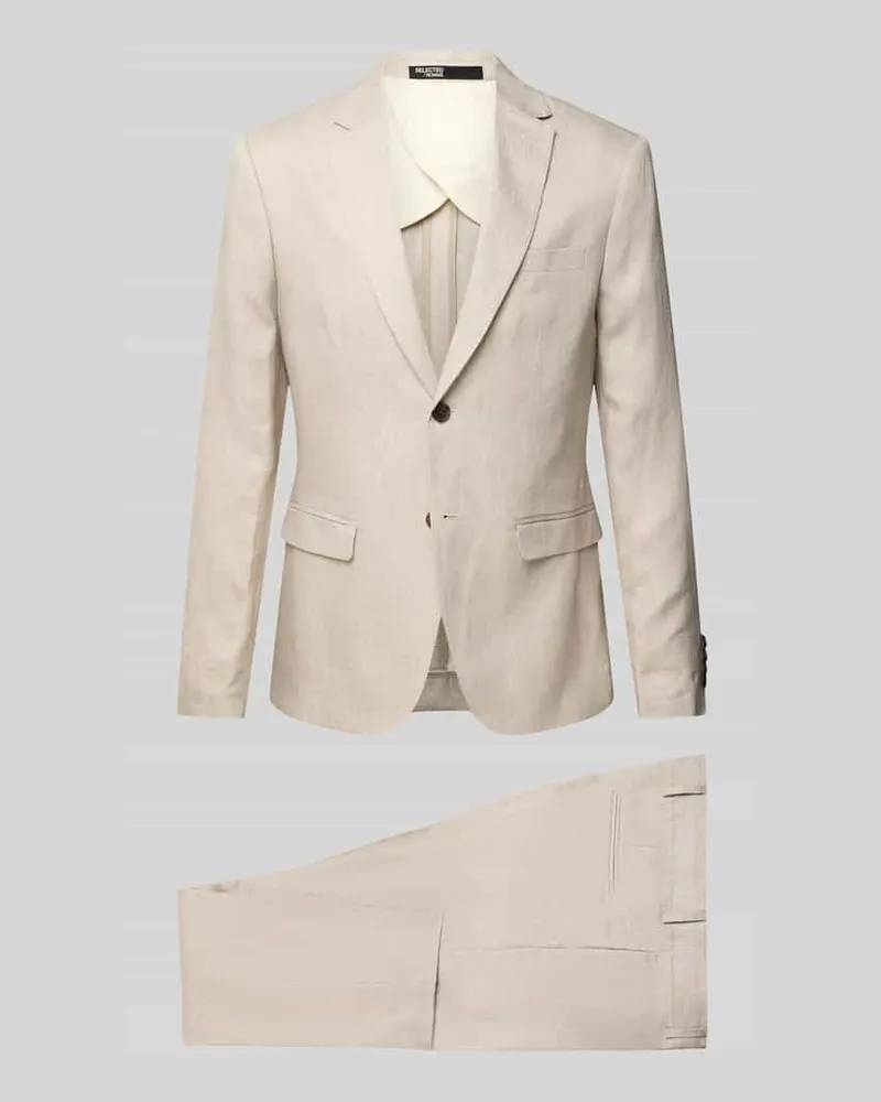 Selected Homme Slim Fit Anzug mit feinem Strukturmuster Modell 'Lino Sand