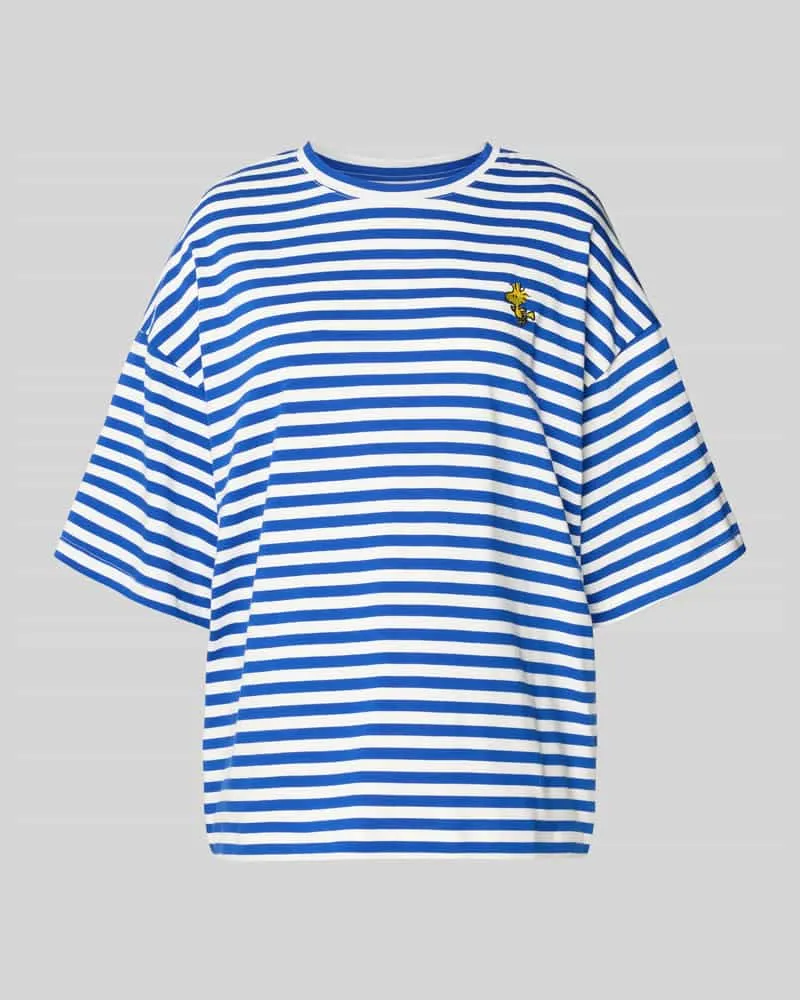 Essentiel Oversized T-Shirt aus reiner Baumwolle Modell 'JARINERO STRIPED Offwhite
