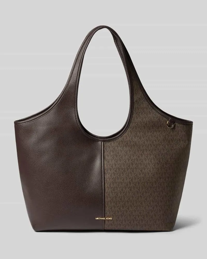 Michael Kors Tote Bag mit Logo-Applikation Modell 'Henly Dunkelbraun
