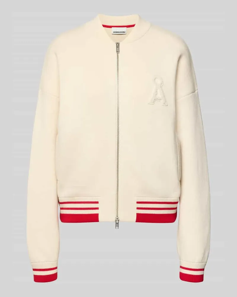 Armedangels Oversized Bomberjacke aus Baumwoll-Mix mit Woll-Anteil Modell 'ICONIC A Offwhite