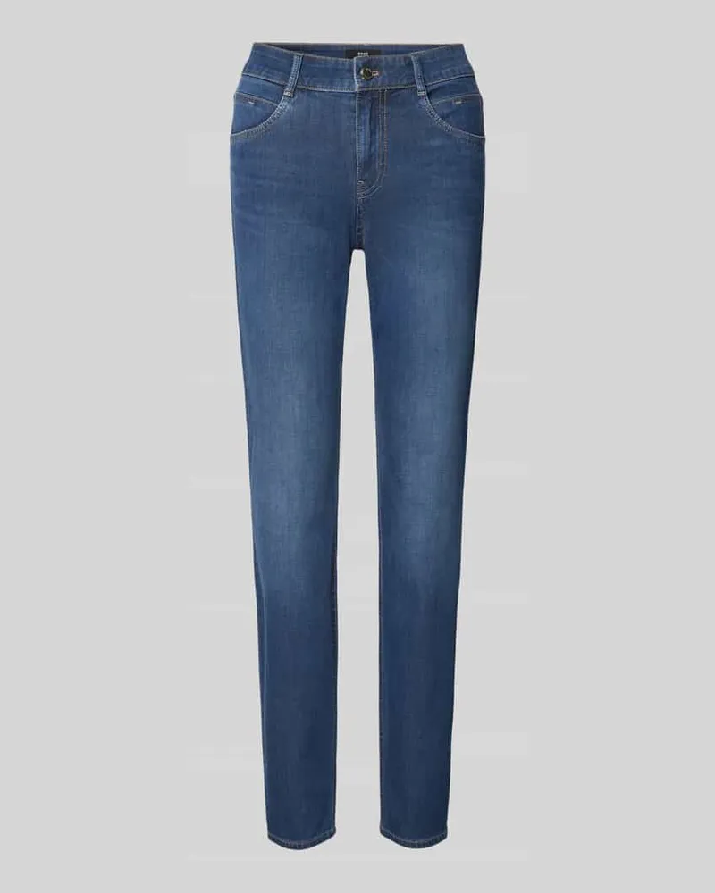 Brax Slim Fit Jeans mit Eingrifftaschen Modell 'Shakira Blau