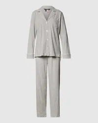 Ralph Lauren Pyjama aus Baumwoll-Modal-Mix Mittelgrau