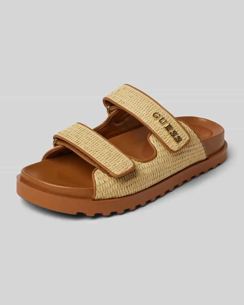 Guess Slides mit Label-Applikation Modell 'FADELIZE Sand