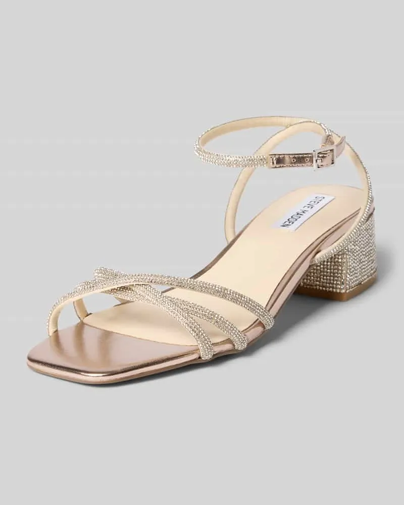 Steve Madden Sandaletten mit Allover-Strasssteinbesatz Modell 'Cerena Offwhite