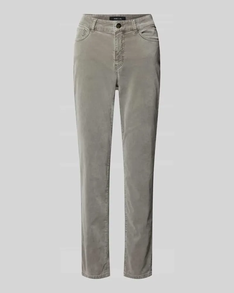Marc Cain Slim Fit Hose im 5-Pocket-Design Hellgrau