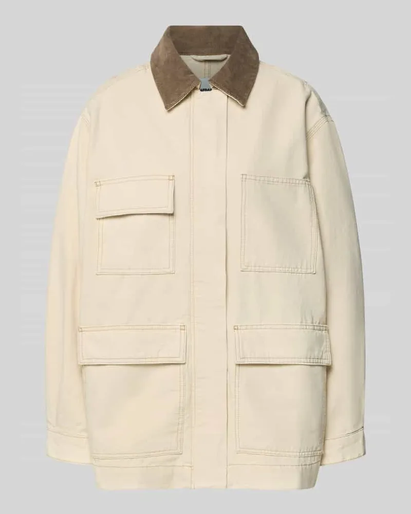 Armedangels Oversized Jeansjacke aus reiner Baumwolle Modell 'WORKWEAR CANVAS Offwhite