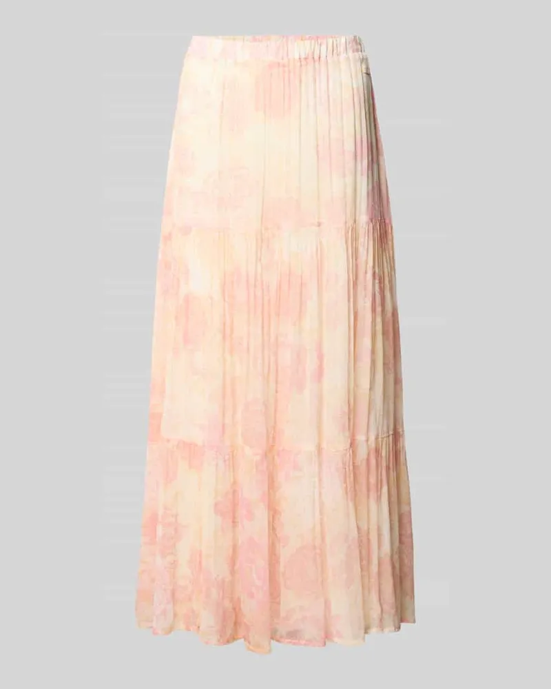OH APRIL Maxirock aus Viskose im Stufen-Look Modell 'Caloa Rosa