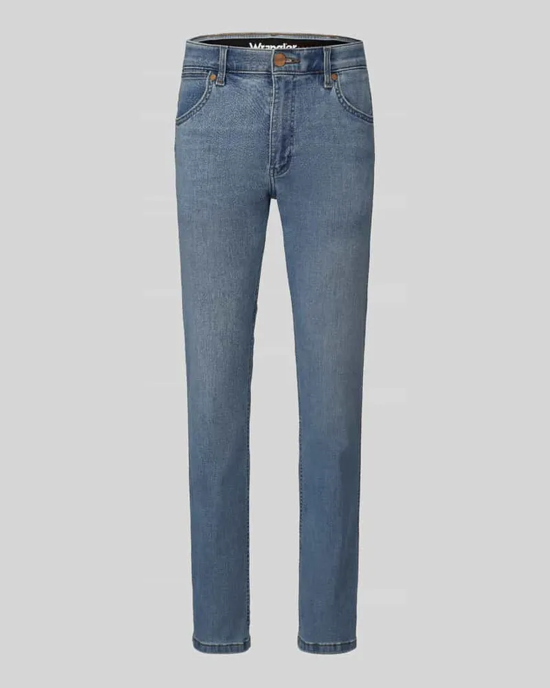 Wrangler Straight Fit Jeans aus Baumwoll-Mix Modell 'Greensboro Jeansblau