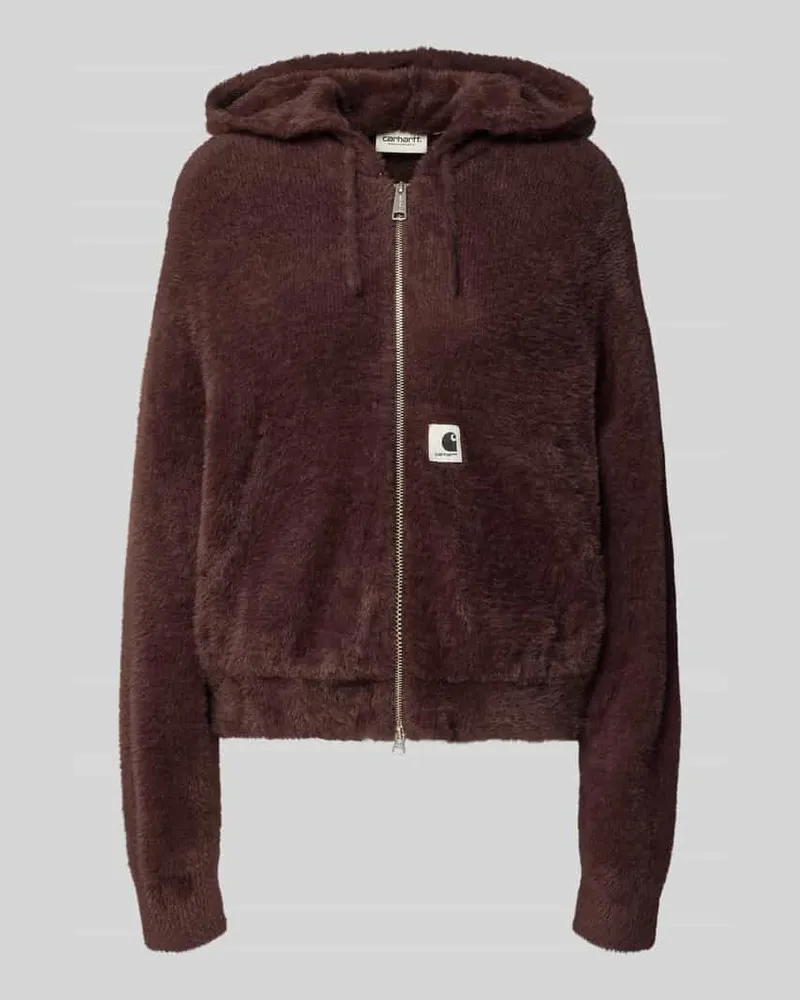 Carhartt WIP Regular Fit Sweatjacke mit Baumwoll-Anteil Dunkelbraun