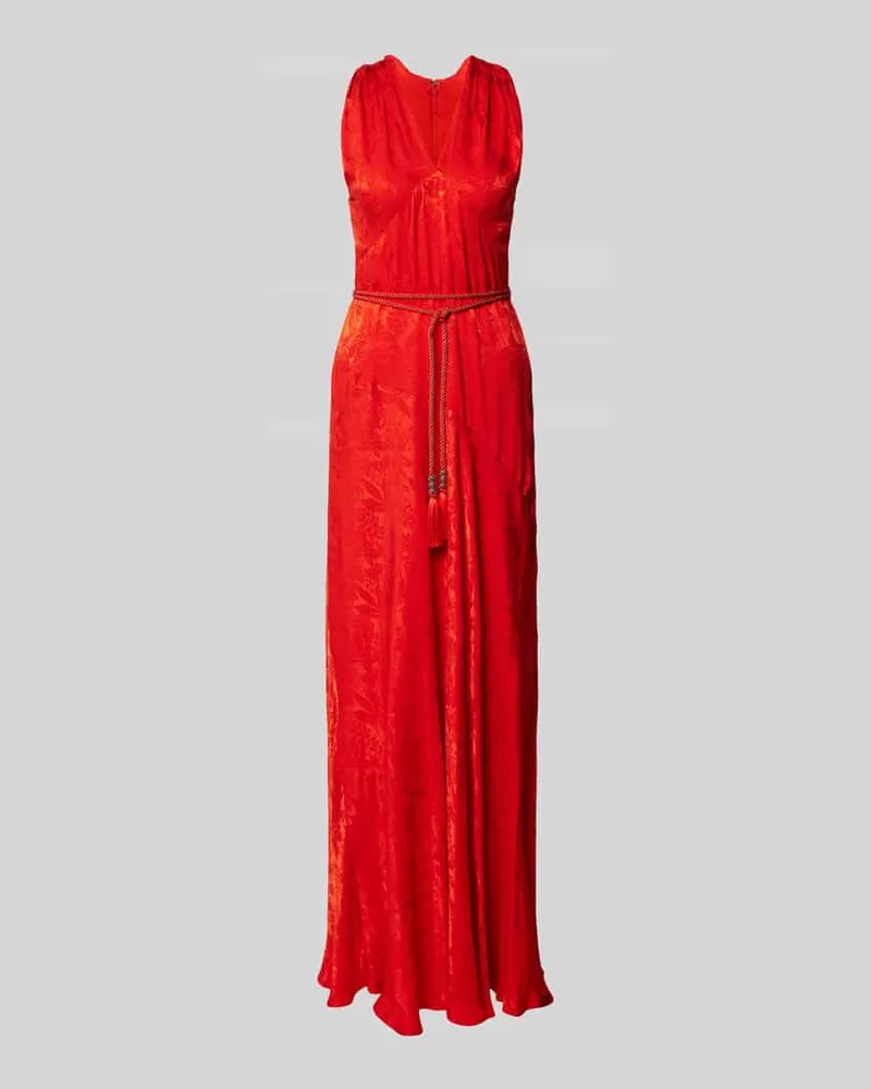Ralph Lauren Abendkleid mit V-Ausschnitt Modell 'VAFARRA Orange