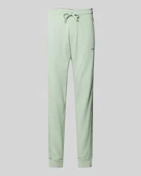 HUGO BOSS Regular Fit Sweatpants mit Label-Stitching Mint