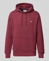 Gant Hoodie mit Label-Stitching Modell 'SHIELD Bordeaux