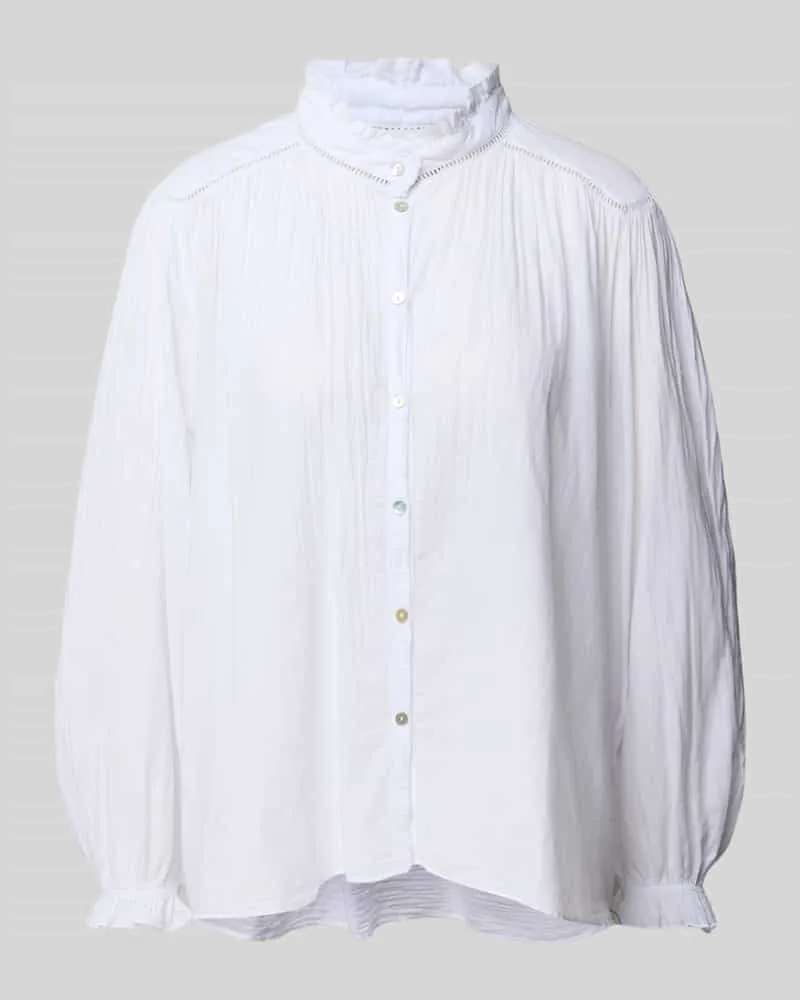 ba&sh Bluse mit Stehkragen Modell 'TABBIE Weiss