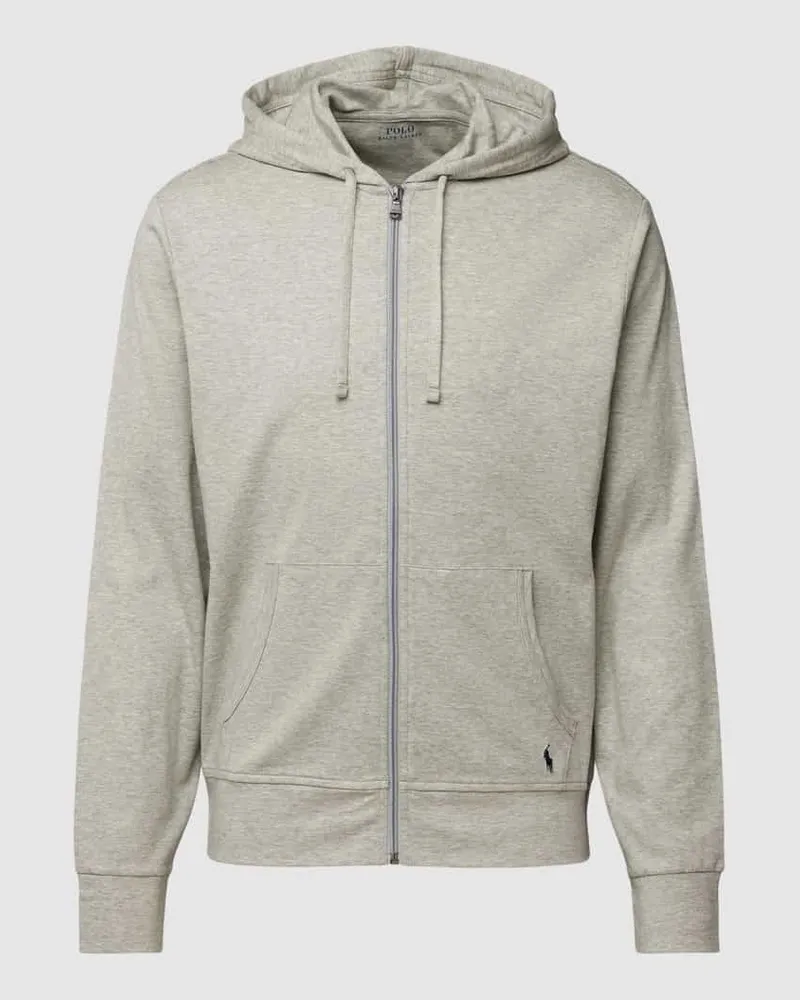 Ralph Lauren Sweatjacke mit Label-Stitching Mittelgrau