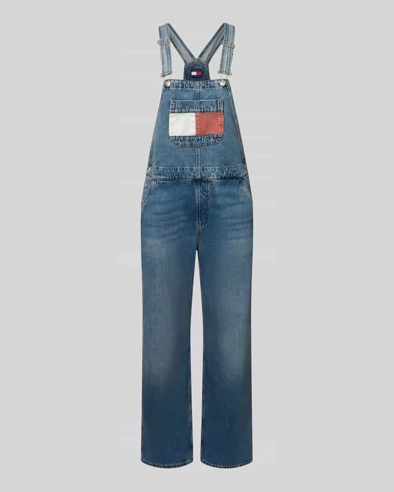 Tommy Hilfiger Relaxed Fit Latzhose aus reiner Baumwolle Jeansblau