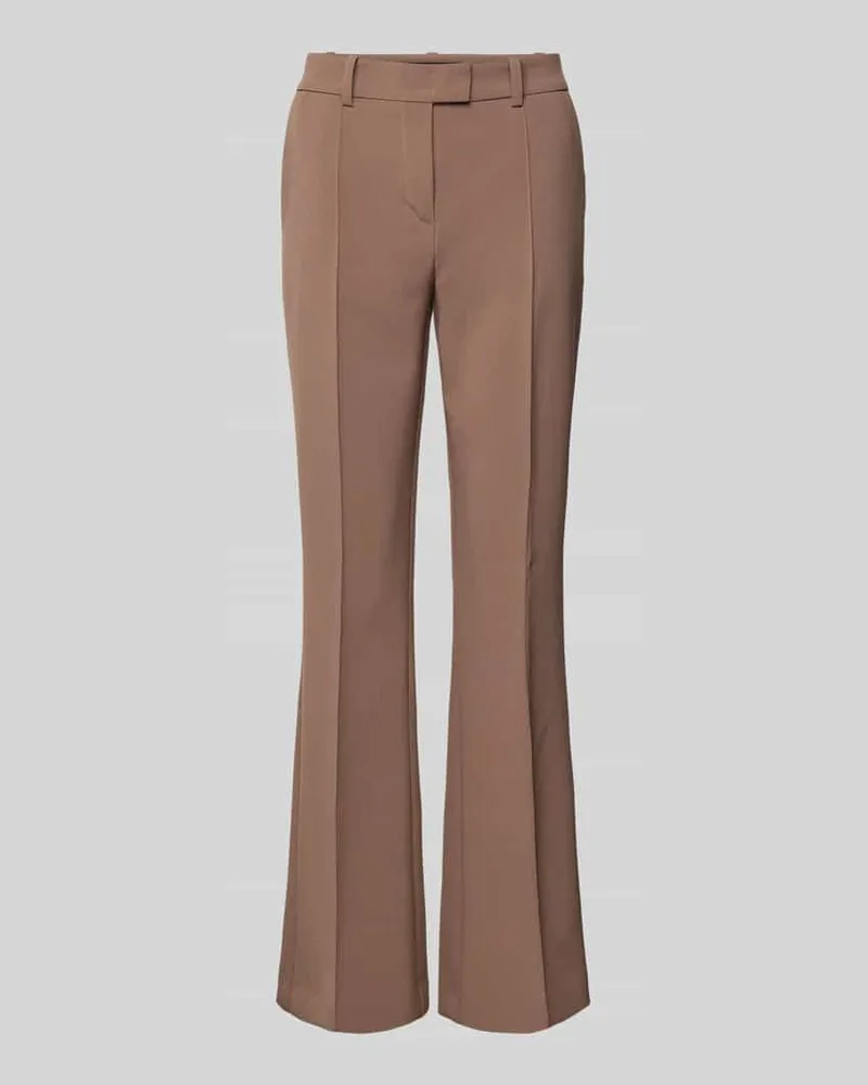 someday. Flared Stoffhose mit fixierten Bügelfalten Modell 'Cleona Taupe
