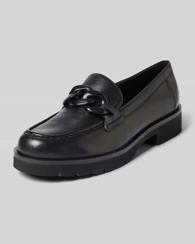 Högl Loafers aus Leder mit profilierter Sohle Black