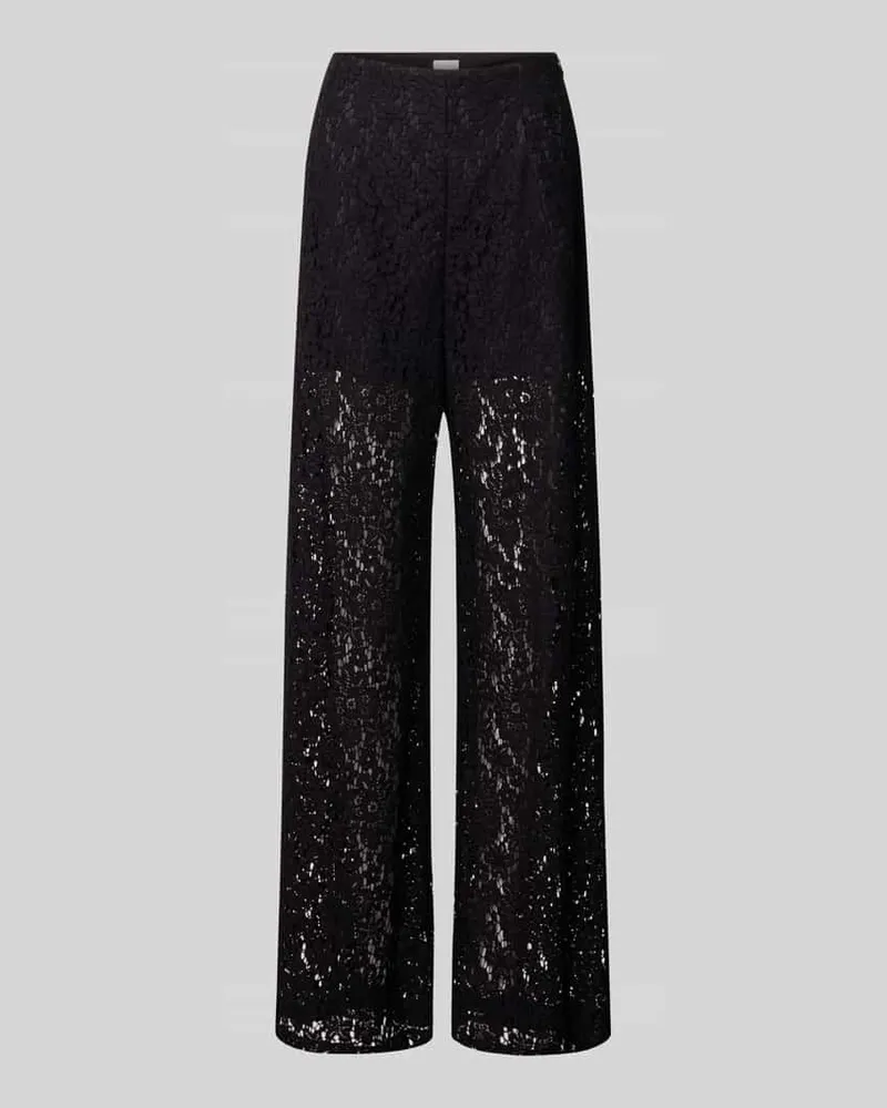 JAKE*S Loose Fit Cocktailhose mit Lochstickerei Black