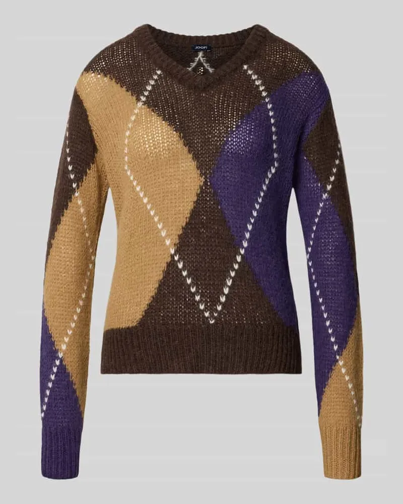 JOOP! Regular Fit Pullover mit Alpaka-Woll-Anteil Modell 'Karga Purple