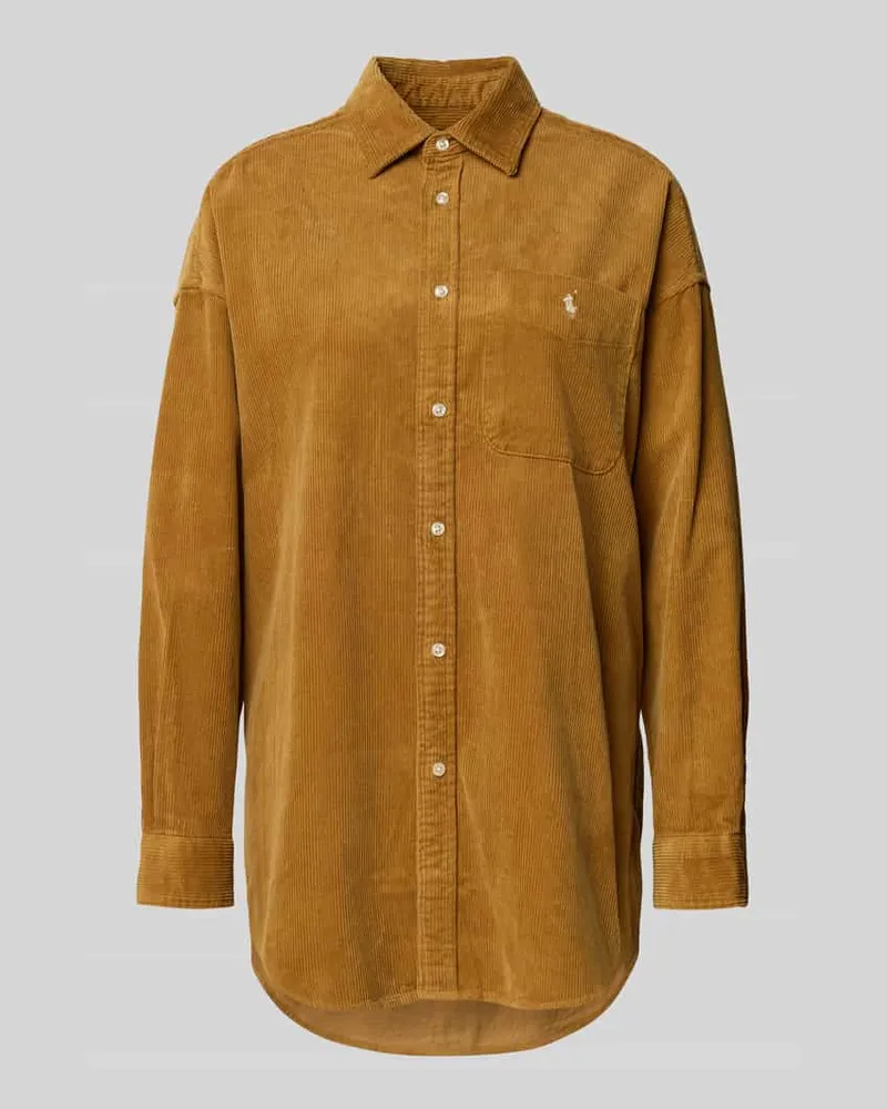 Ralph Lauren Relaxed Fit Hemdbluse aus Cord Camel