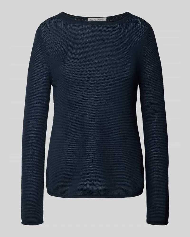 Marc O'Polo Regular Fit Strickpullover aus reiner Baumwolle Marine