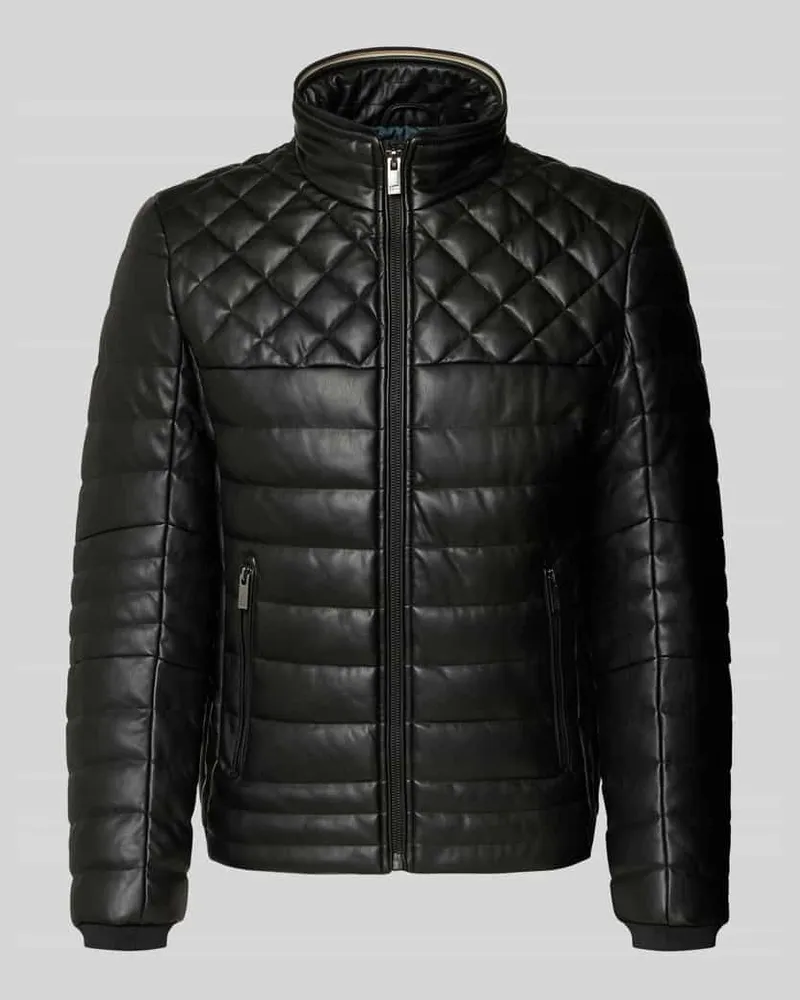 Christian Berg Regular Fit Jacke in Stepp-Optik Black