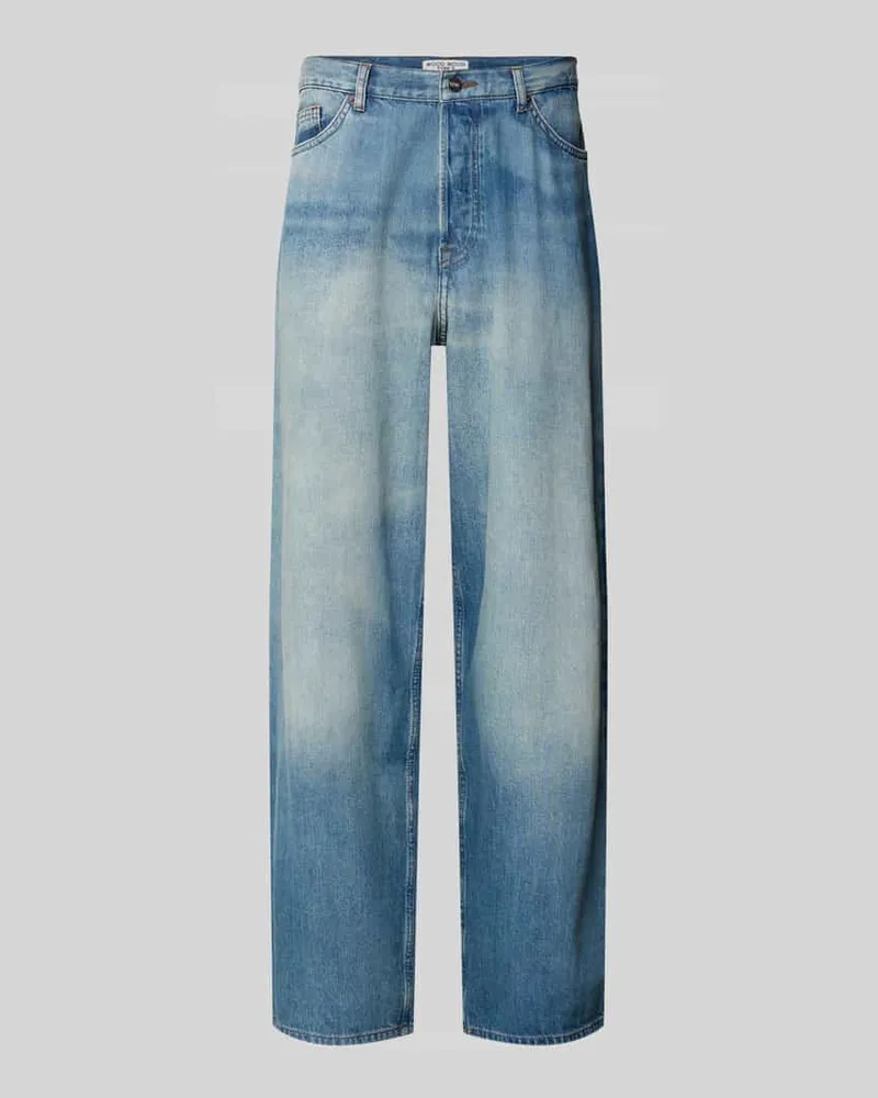 Wood Wood Jeans im Used-Look Modell 'Type 3 Hellblau