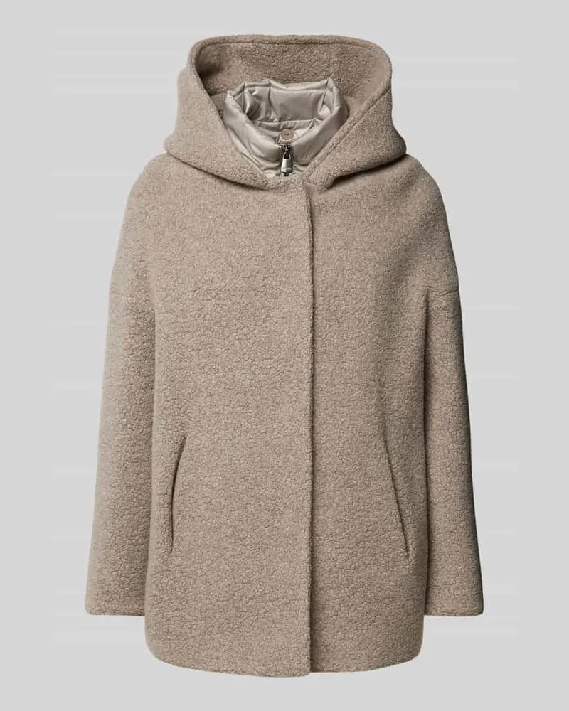Cinzia Rocca Jacke mit Kapuze Sand
