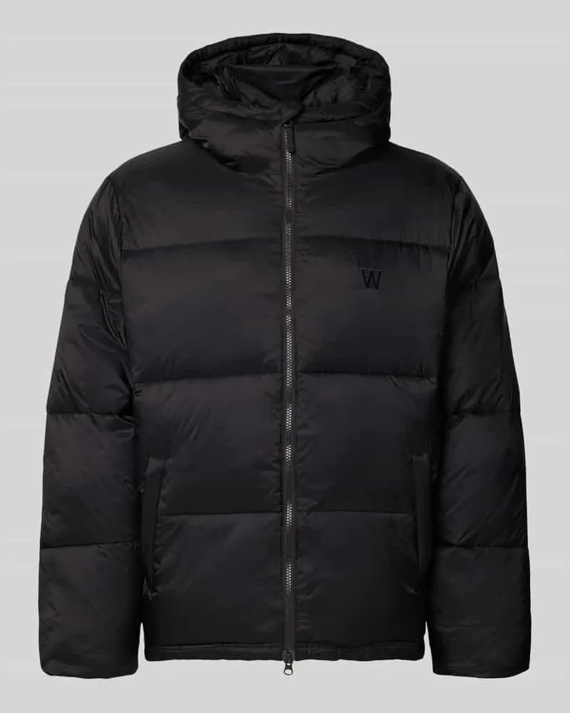 Wood Wood Steppjacke mit Kapuze Modell 'CLAUS PUFFER JACKET Black