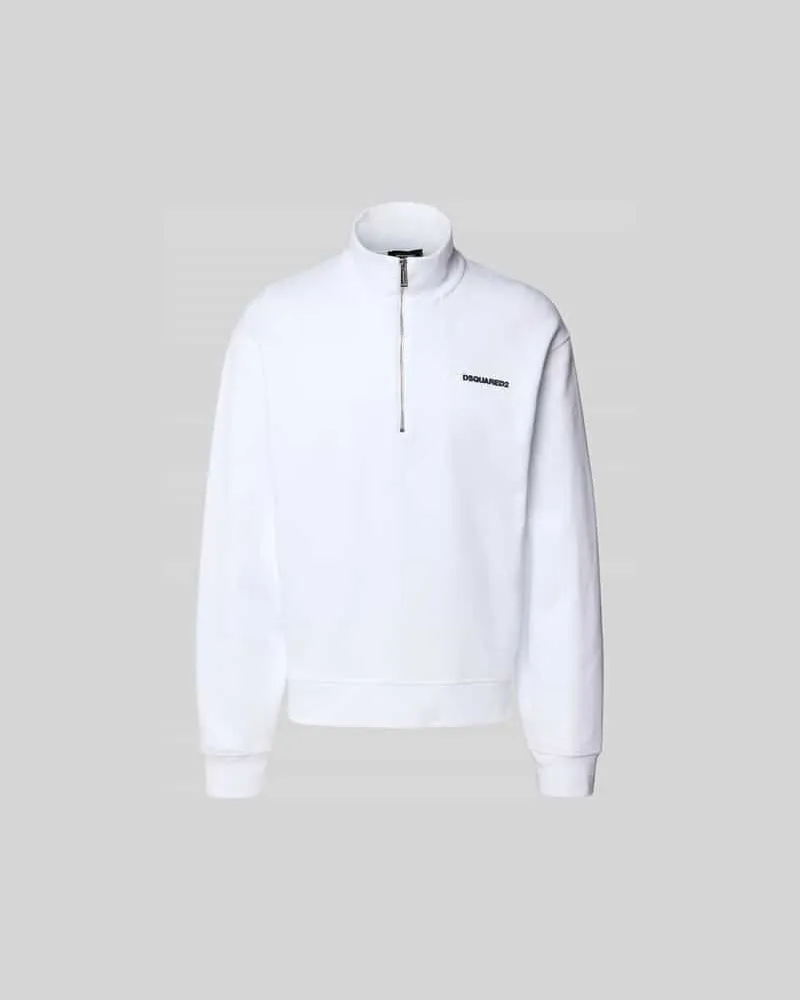 Dsquared2 Sweatshirt mit Label-Print Weiss