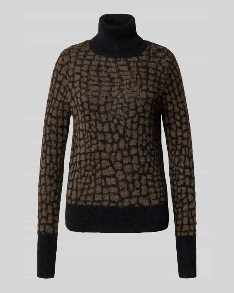 JOOP! Rollkragenpullover im Allover-Look Modell 'KORDULA Mittelbraun