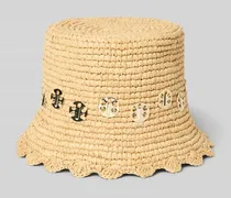 Strohhut mit Label-Details