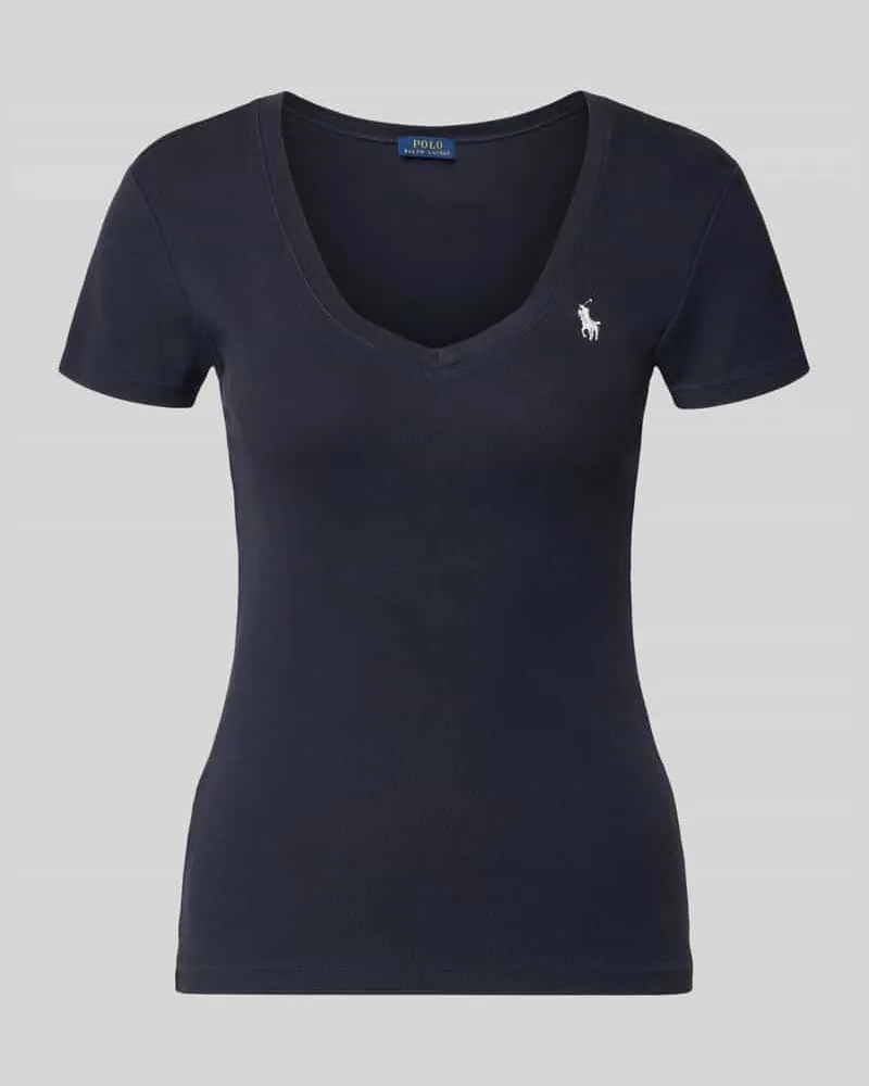 Ralph Lauren T-Shirt mit Label-Stitching Blau